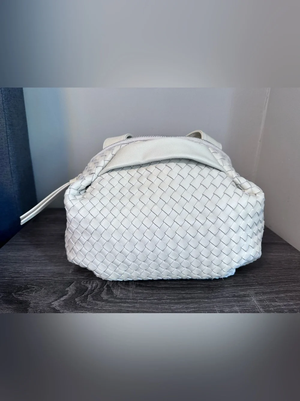 Daniella Lehavi Woven White Leather Bonnie Bag